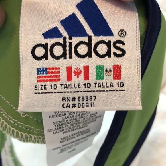 Adidas navy white green tennis ensemble skirt 10 - Picture 10 of 12